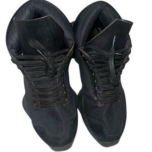 Rick Owens Black High-Top Athletic Sneakers with Modern Design